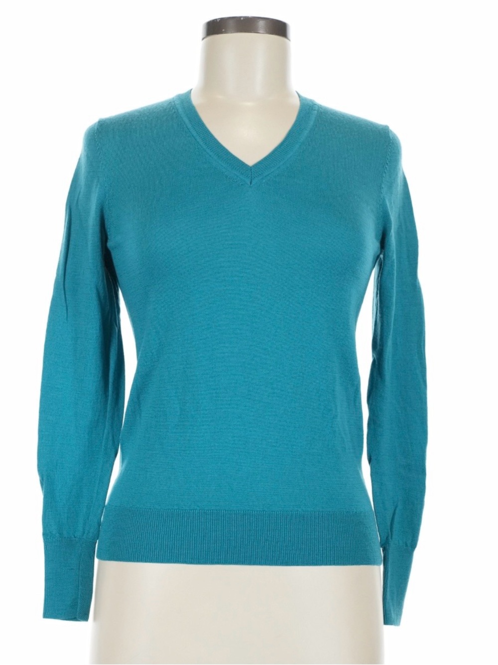 Uniqlo Teal V-Neck Sweater Size M
